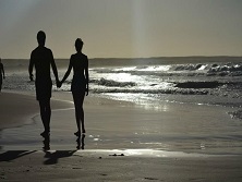 sunset beach couple sc